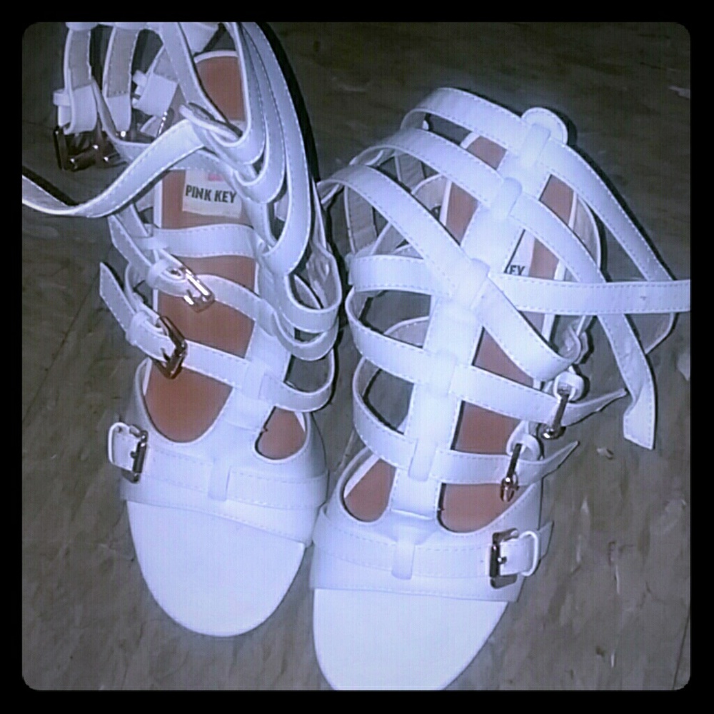 Sexy Strappy White Sandal